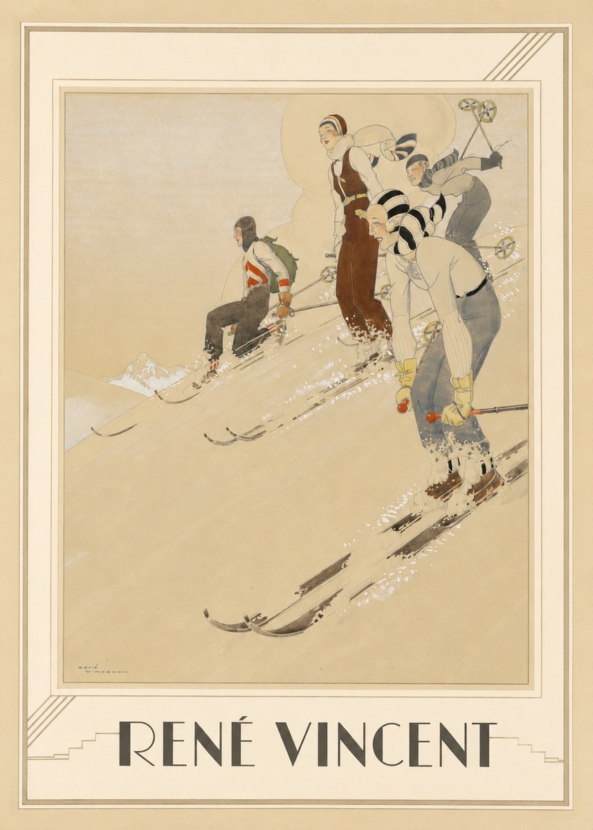 René Vincent Skiers No1 - Plakat