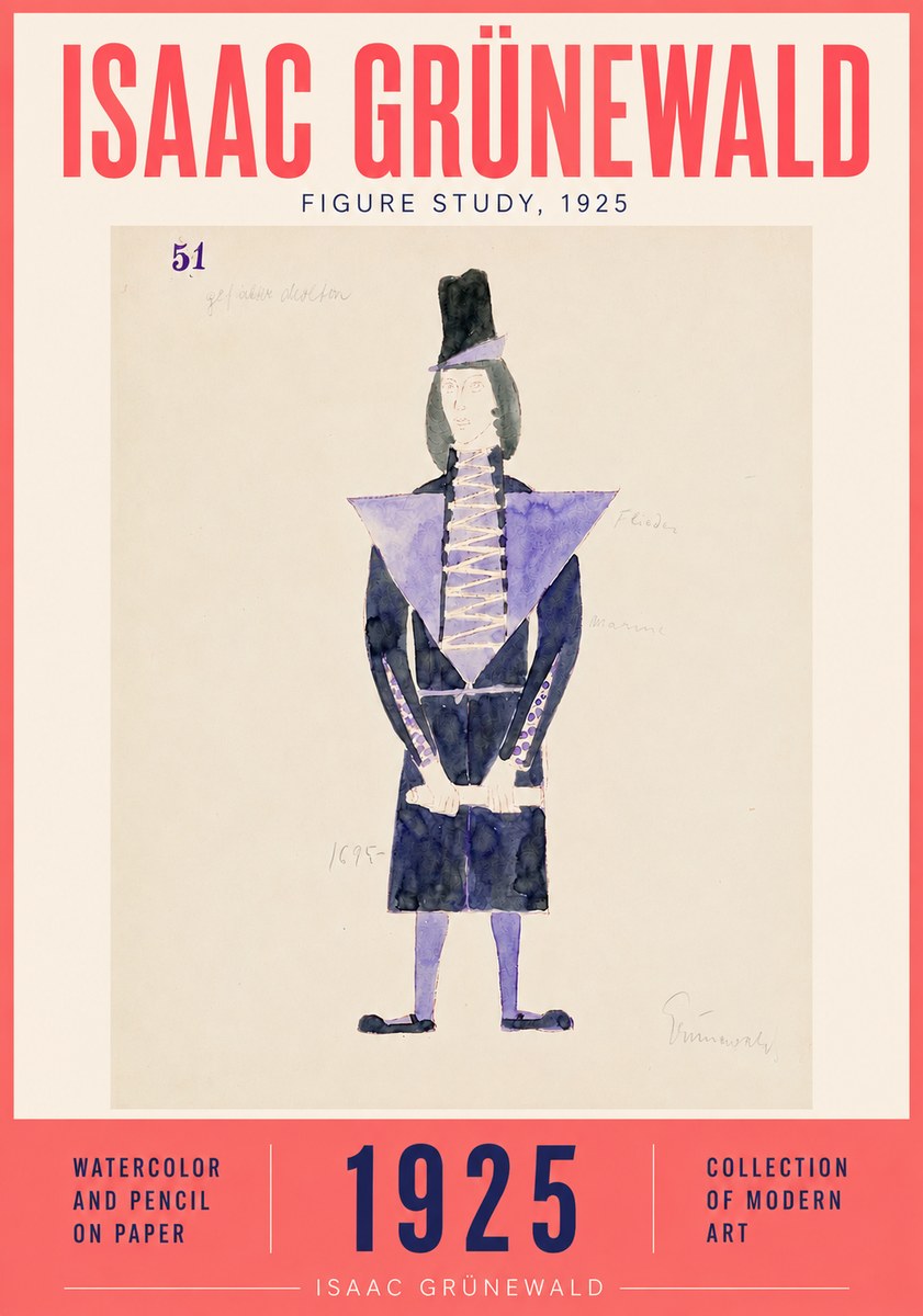 Isaac Grünewald Figure Study, 1925 No4 - Plakat