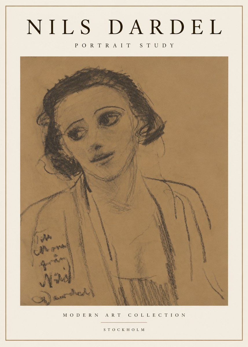 Nils Dardel Portrait Study No1 - Plakat