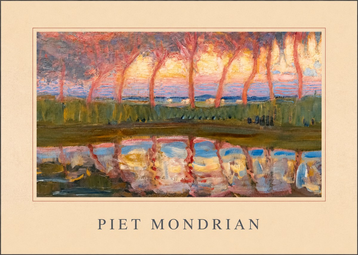 Piet Mondrian Willows No4 - Plakat