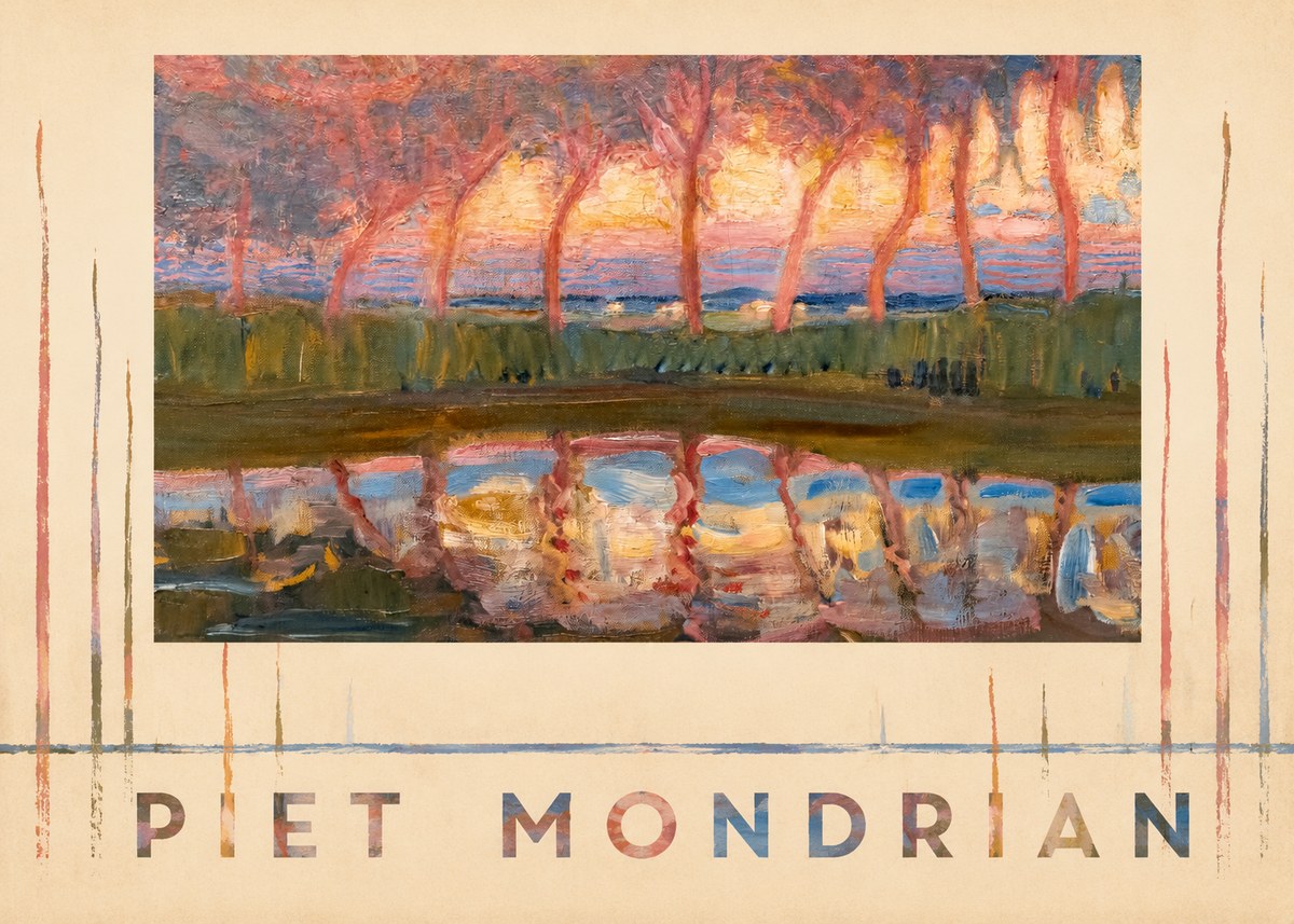 Piet Mondrian Willows No5 - Plakat