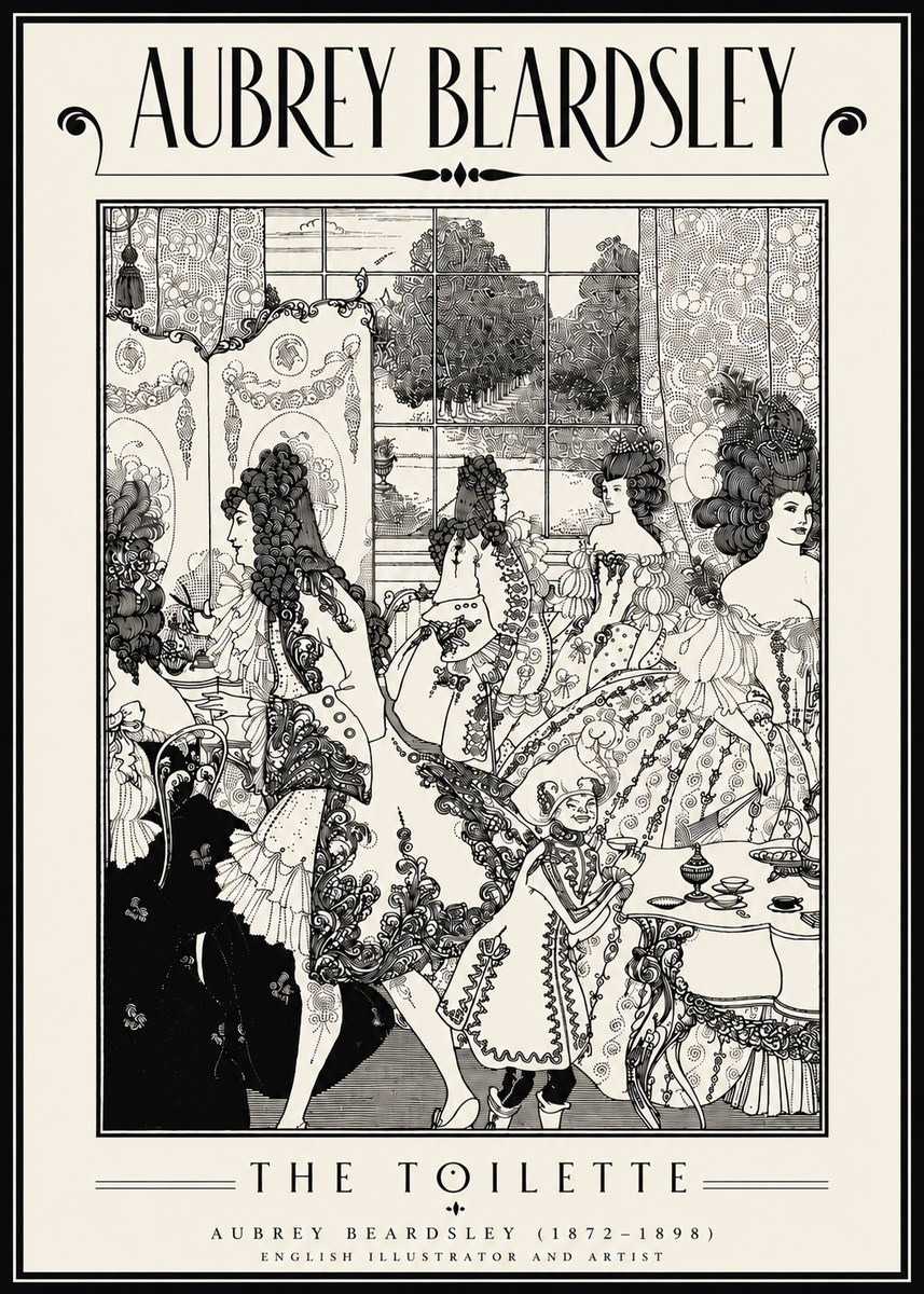 Aubrey Beardsley The Toilette No6 - Plakat