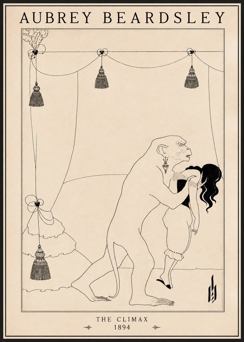 Aubrey Beardsley The Climax No1 - Plakat