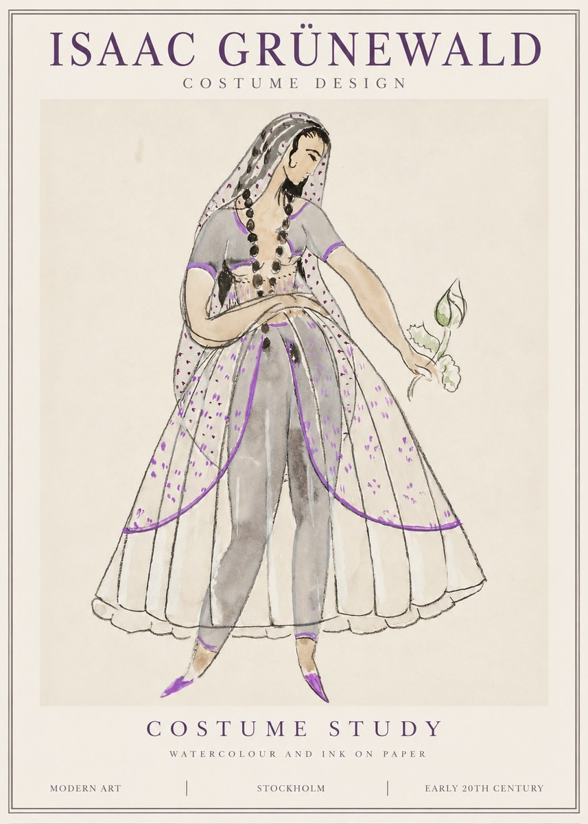 Isaac Grünewald Costume Study IV No1 - Plakat