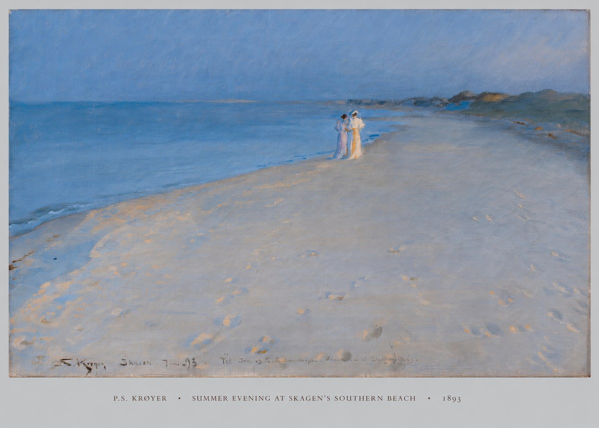 P.S. Krøyer Summer Evening at Skagen's Southern Beach No5 - Plakat