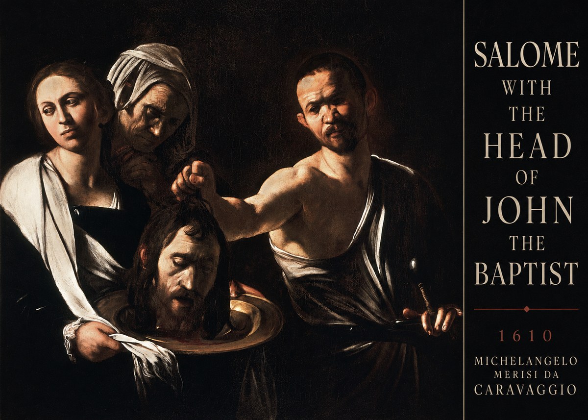 Michelangelo Merisi da Caravaggio Salome with the Head of John the Baptist No3 - Plakat
