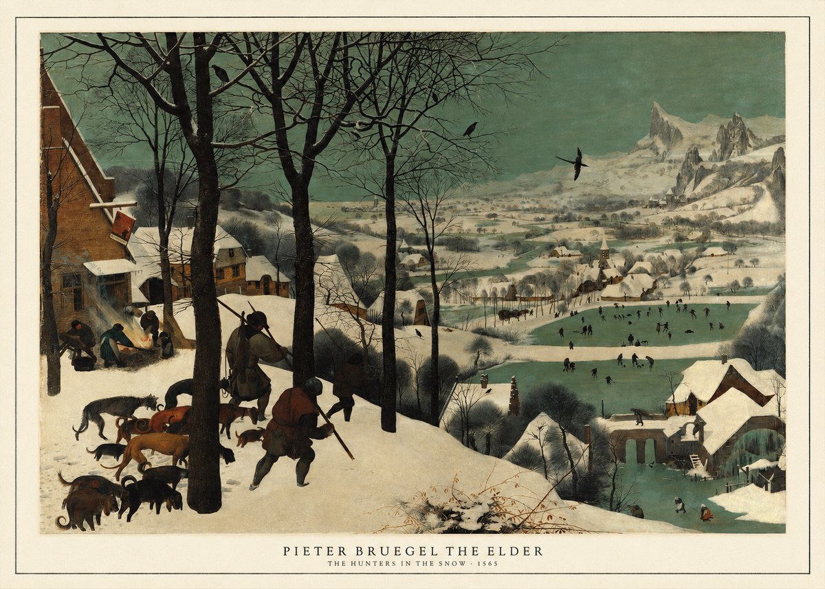 Pieter Bruegel The Hunters in the Snow I No5 - Plakat