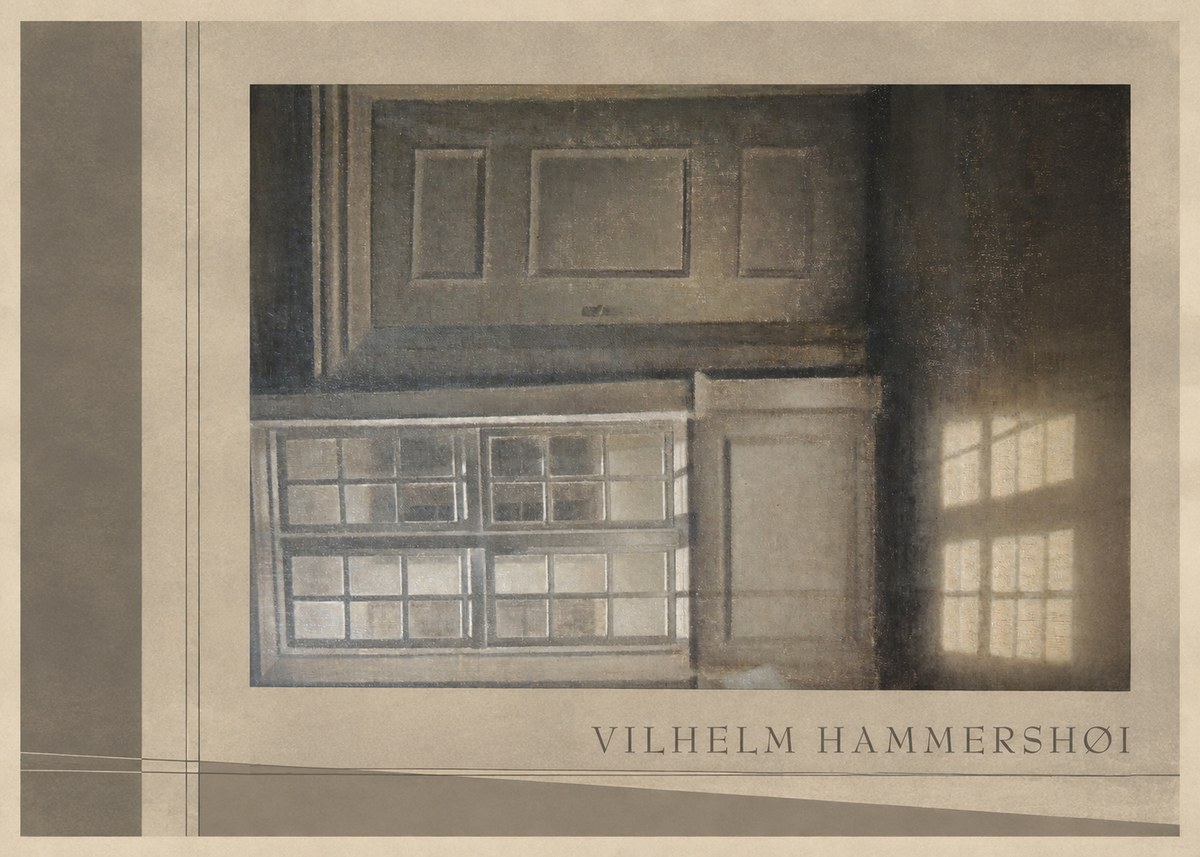 Vilhelm Hammershøi Interior with Window No2 - Plakat