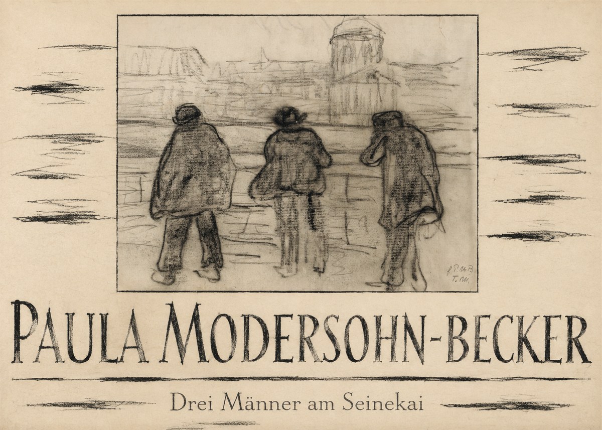 Paula Modersohn-Becker Drei Männer Am Seinekai No4 - Plakat