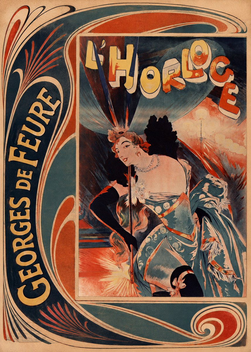 Georges de Feure L'horloge II No2 - Plakat