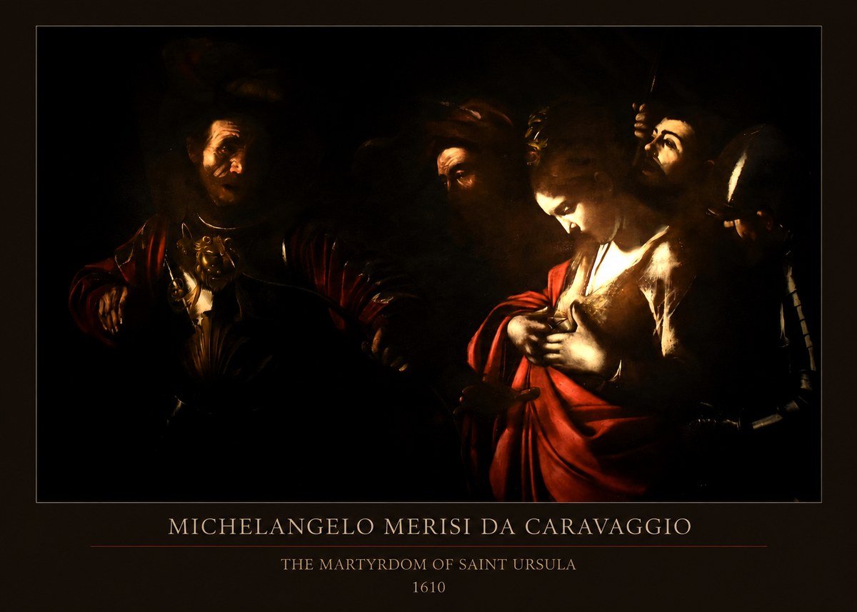 Michelangelo Merisi da Caravaggio The Martyrdom of Saint Ursula No5 - Plakat