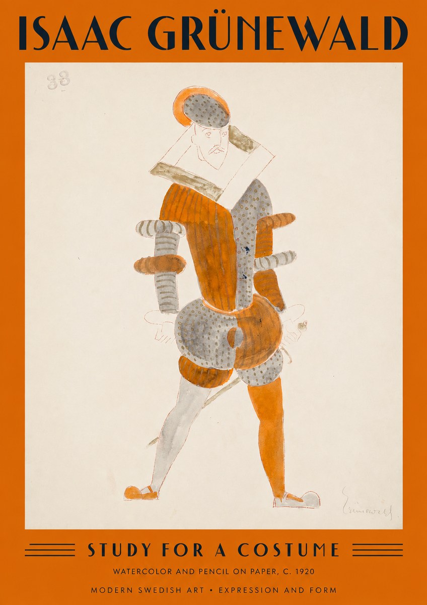 Isaac Grünewald Study for a Costume II No3 - Plakat