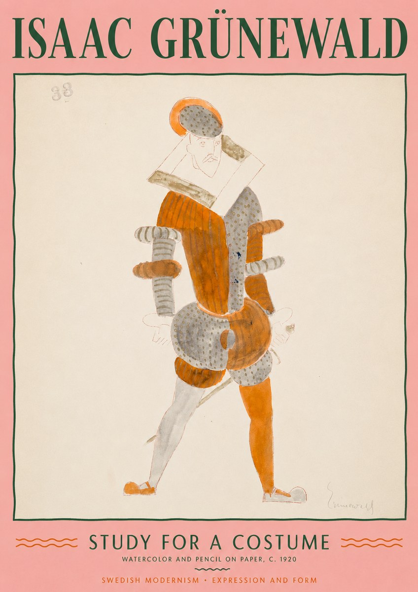 Isaac Grünewald Study for a Costume II No4 - Plakat