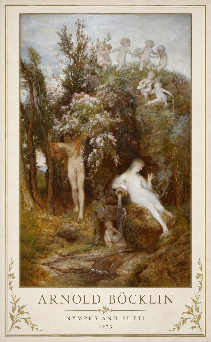 Arnold Böcklin Springtime No2 - Plakat