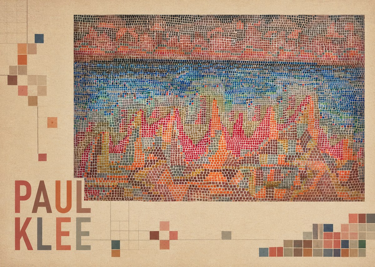 Paul Klee Abstract Gridded Composition No2 - Plakat