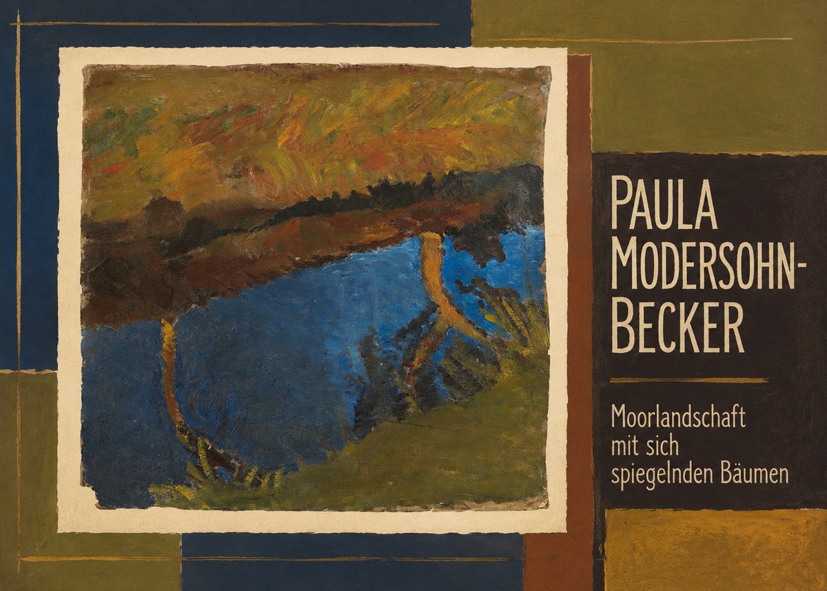 Paula Modersohn-Becker Moorlandschaft Mit Sich Spiegelnden Bäumen No2 - Plakat