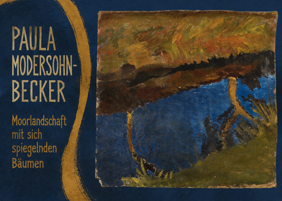Paula Modersohn-Becker Moorlandschaft Mit Sich Spiegelnden Bäumen No5 - Plakat