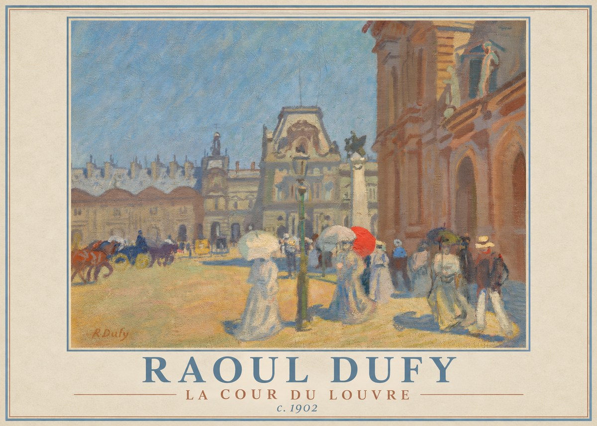 Raoul Dufy La Cour Du Louvre No1 - Plakat