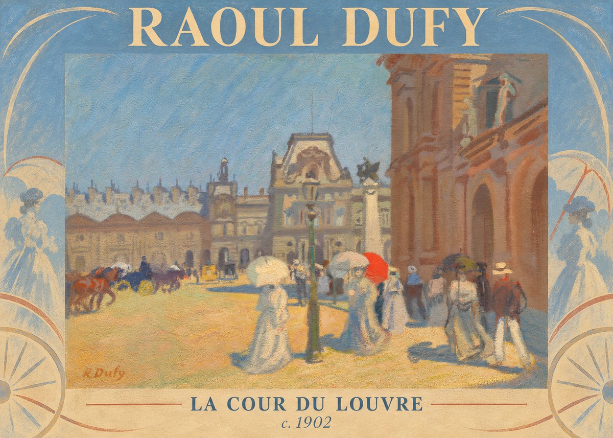 Raoul Dufy La Cour Du Louvre No4 - Plakat