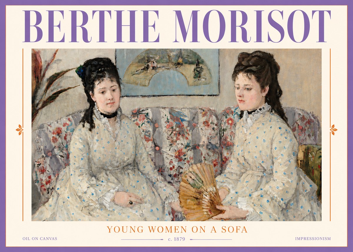 Berthe Morisot Young Women on a Sofa No5 - Plakat