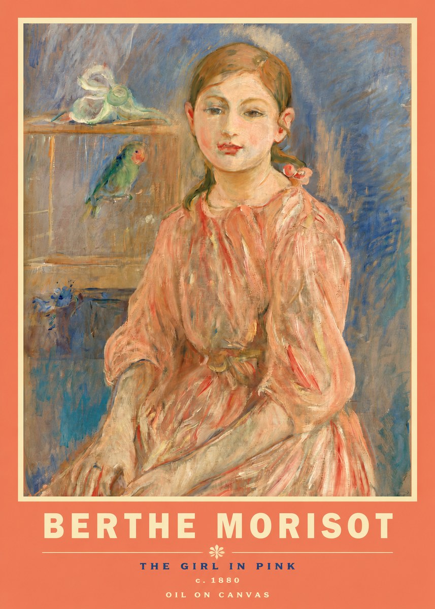 Berthe Morisot The Girl in Pink No3 - Plakat