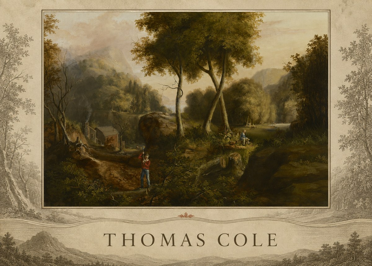 Thomas Cole The Hunter's Return I No3 - Plakat