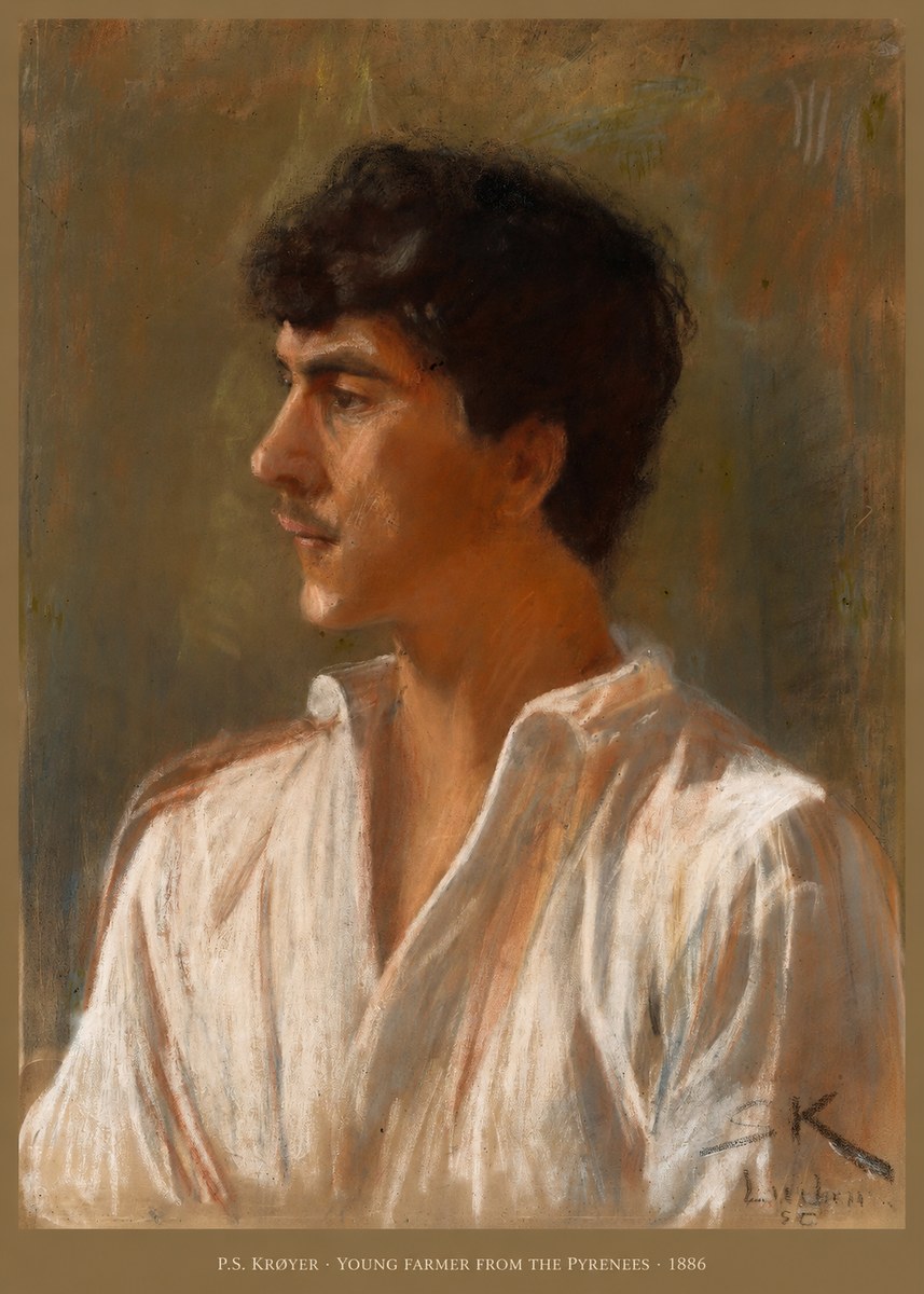 P.S. Krøyer Young Farmer from the Pyrenees No6 - Plakat
