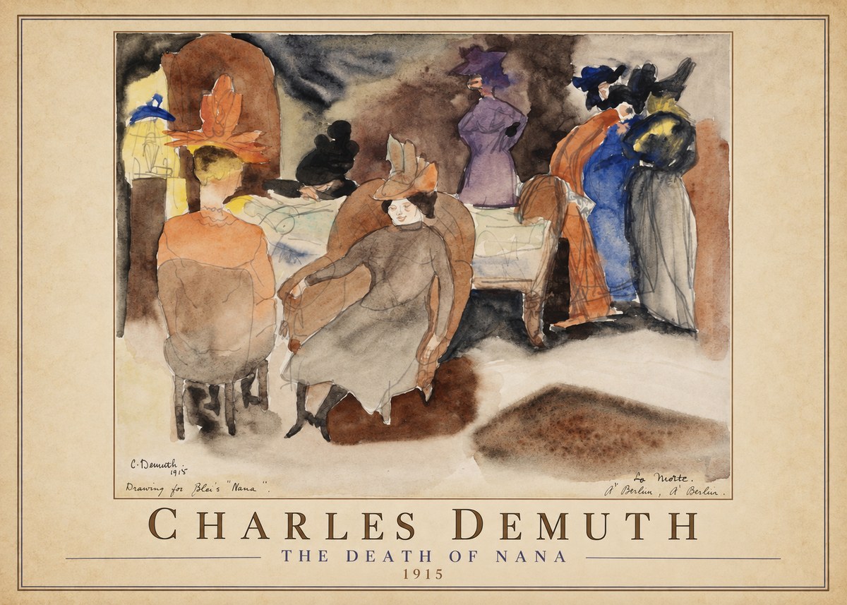 Charles Demuth The Death of Nana No1 - Plakat