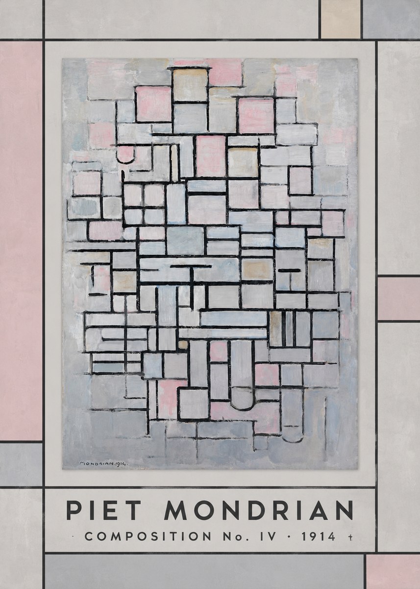 Piet Mondrian Composition No. Iv • 1914 No1 - Plakat