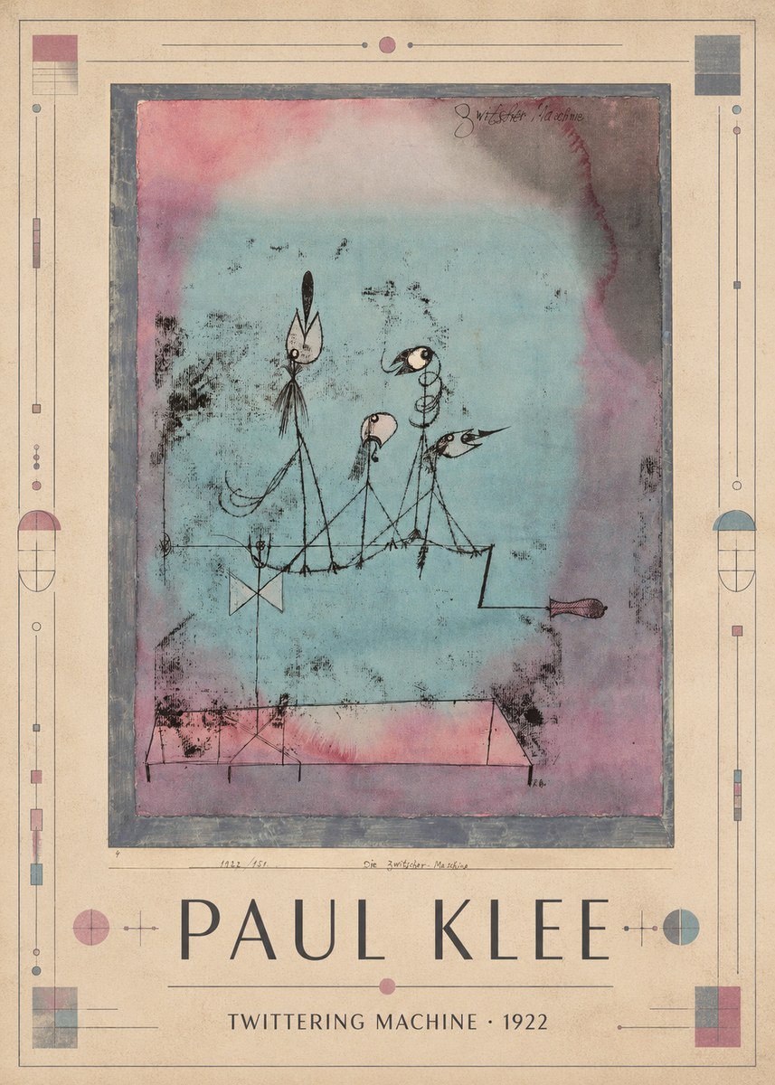Paul Klee Twittering Machine No1 - Plakat