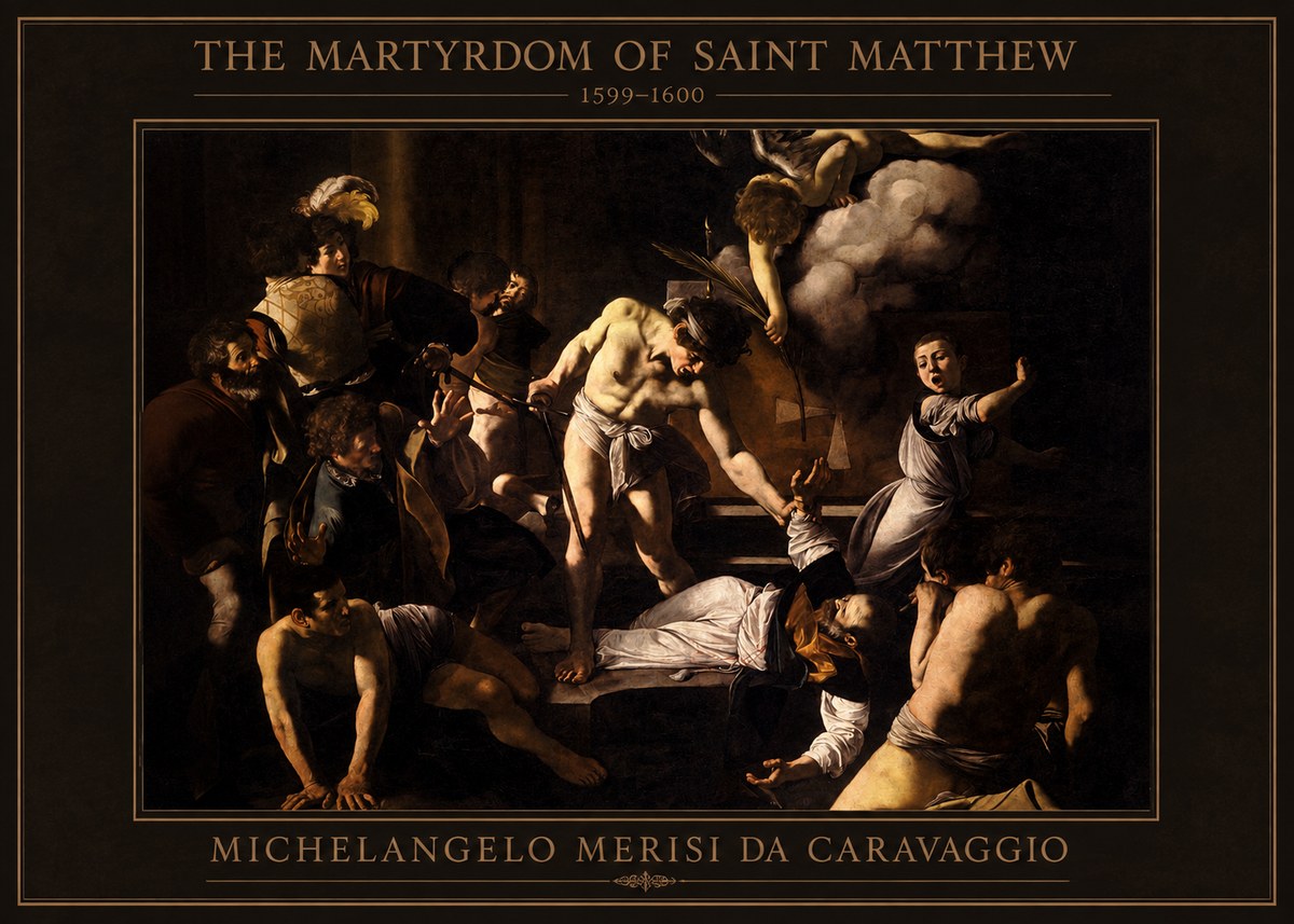 Michelangelo Merisi da Caravaggio The Martyrdom of Saint Matthew No4 - Plakat