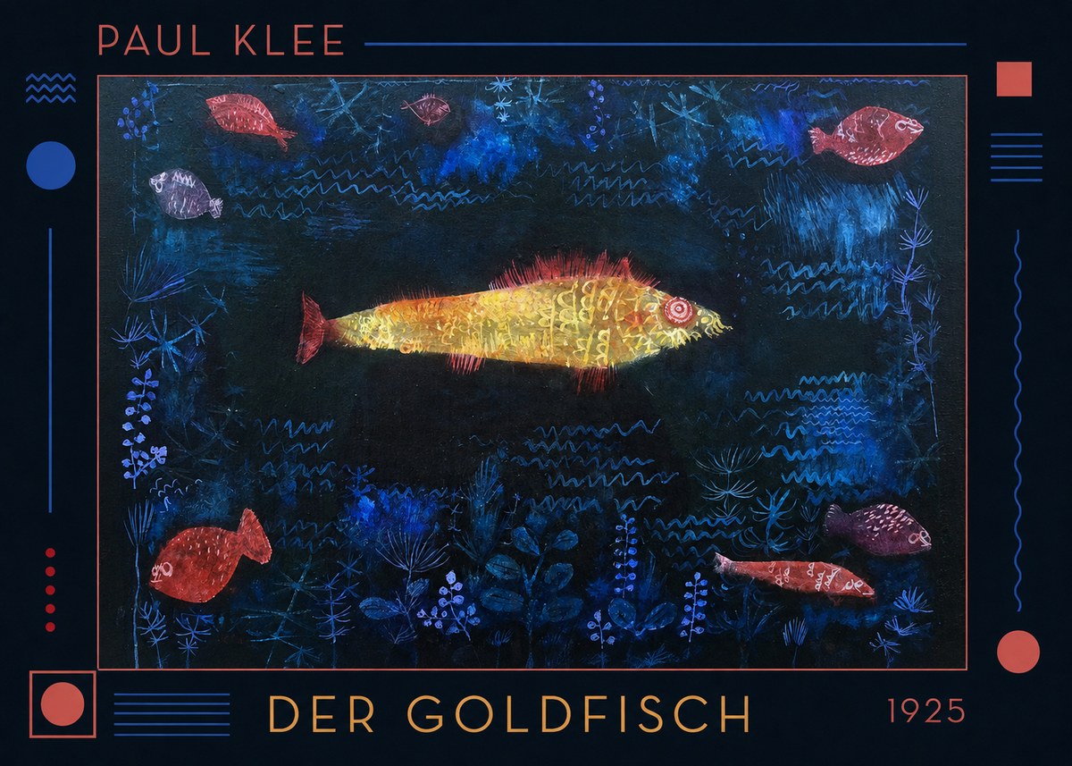 Paul Klee Der Goldfisch No1 - Plakat