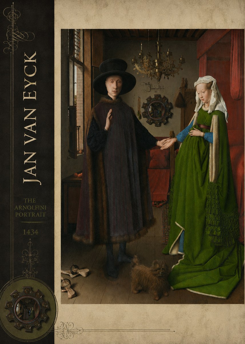 Jan van Eyck The Arnolfini Portrait V No2 - Plakat