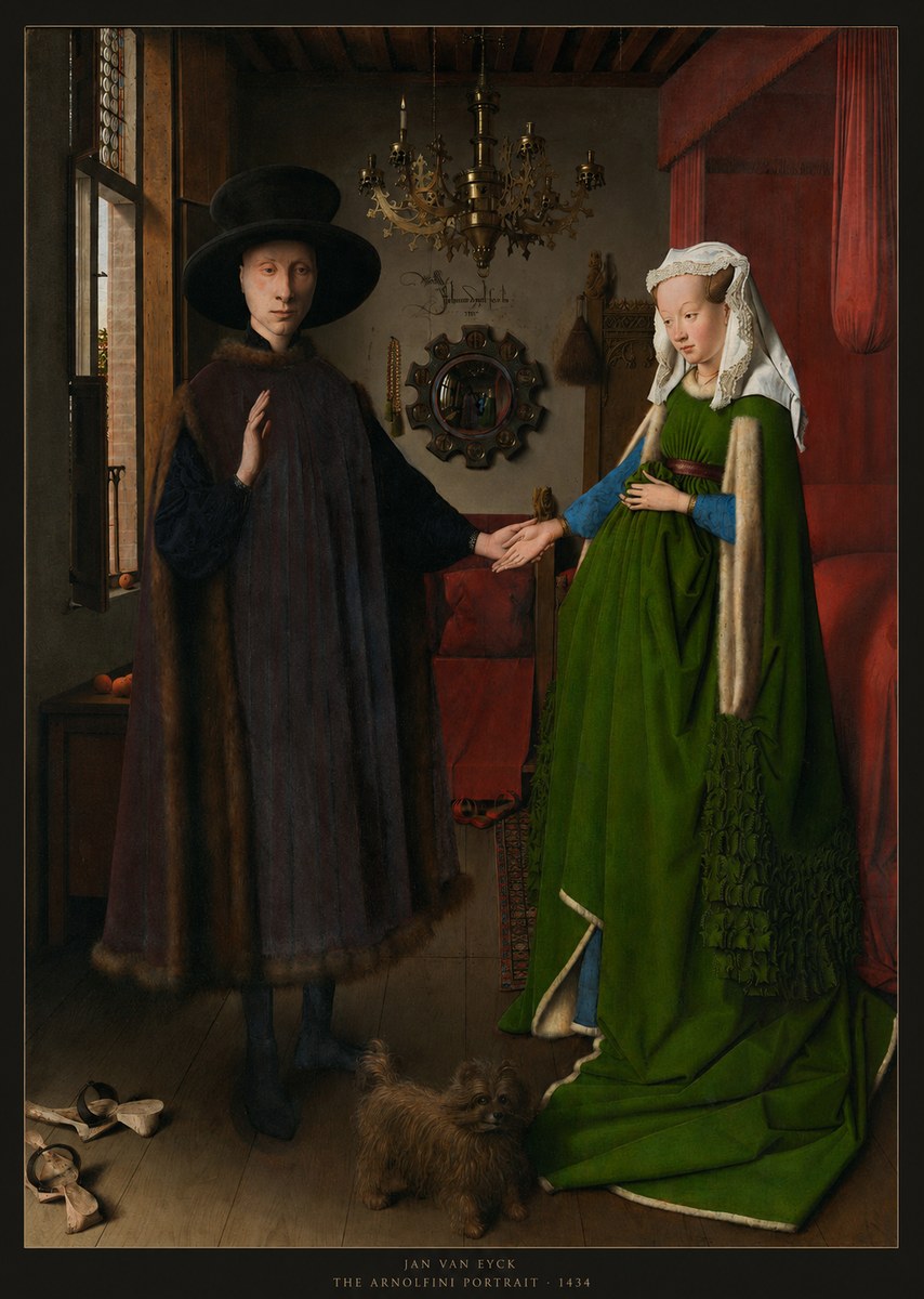 Jan van Eyck The Arnolfini Portrait V No6 - Plakat