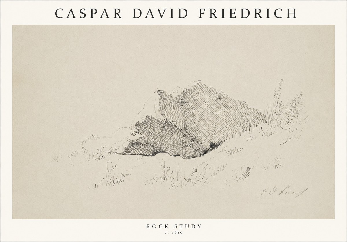 Caspar David Friedrich Rock Study No1 - Plakat