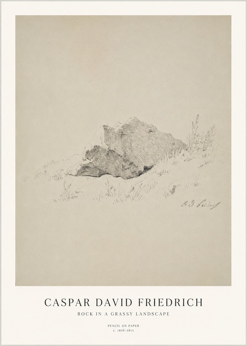 Caspar David Friedrich Rock Study No3 - Plakat