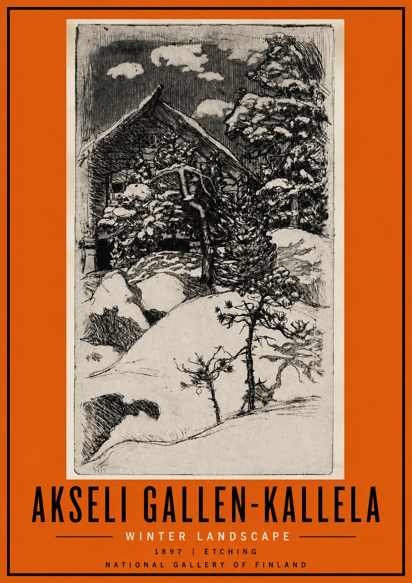 Akseli Gallen-Kallela Winter Landscape I No4 - Plakat