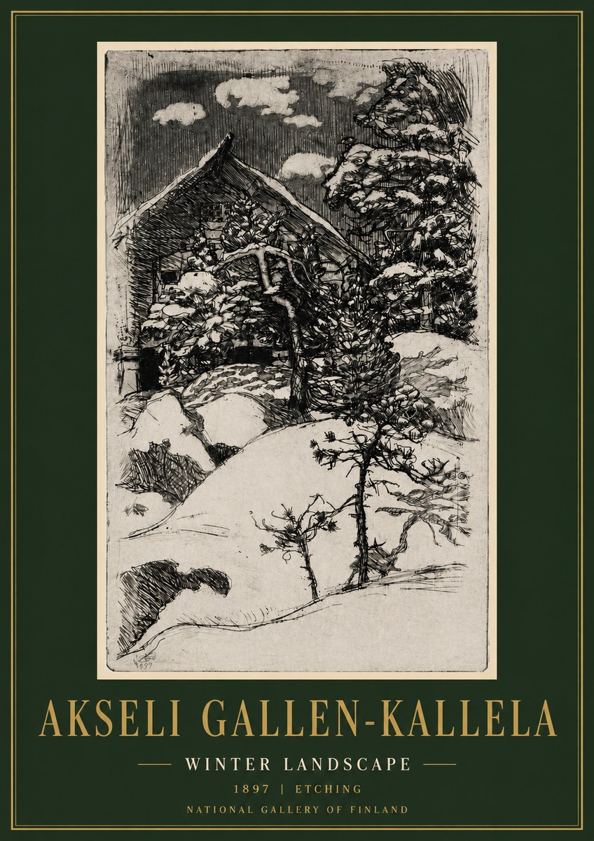 Akseli Gallen-Kallela Winter Landscape I No5 - Plakat