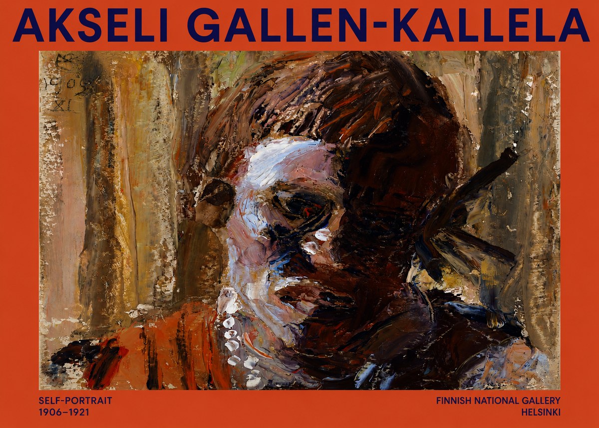 Akseli Gallen-Kallela Self-portrait, 1906-1921 No2 - Plakat