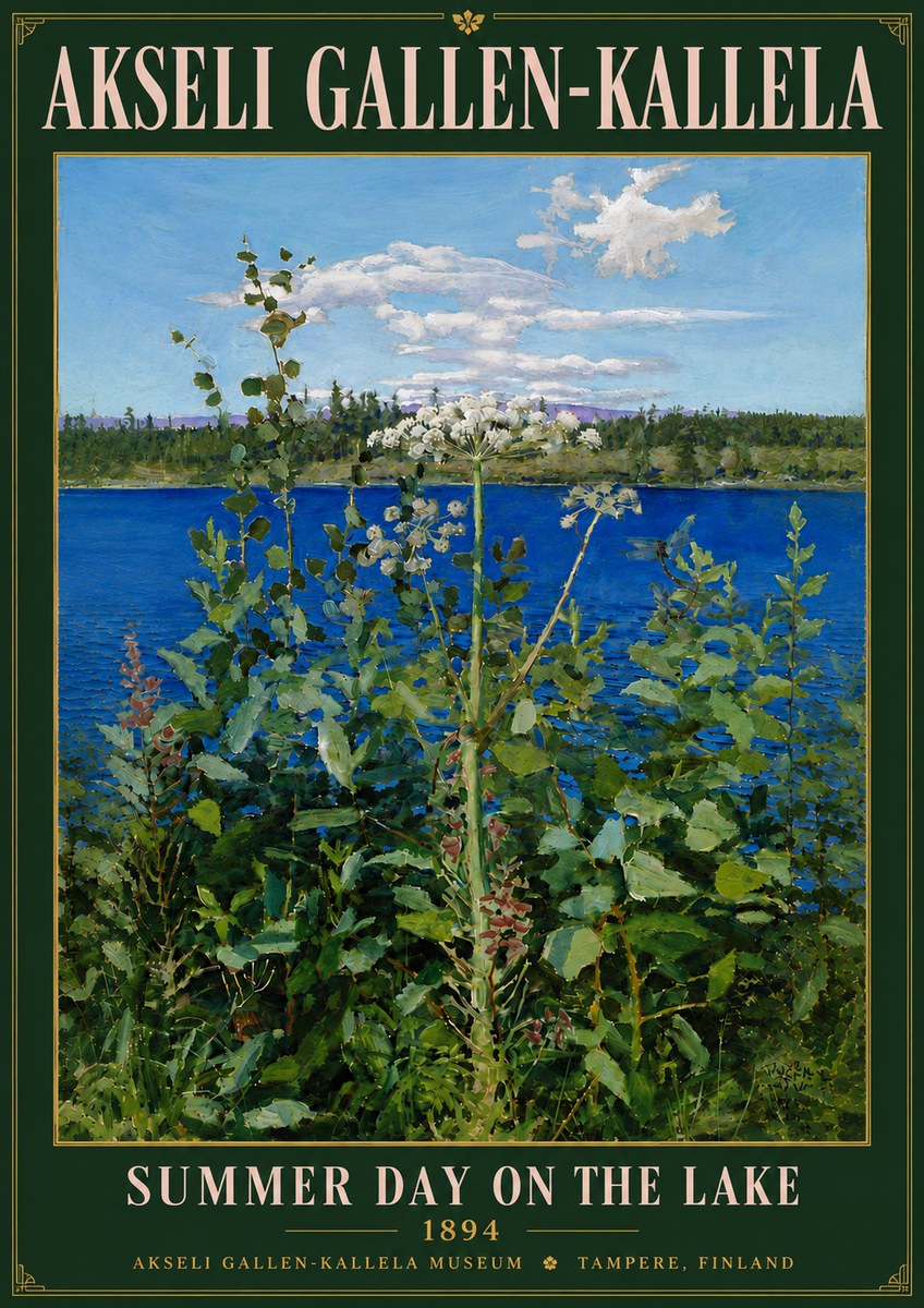 Akseli Gallen-Kallela Summer Day on the Lake No5 - Plakat