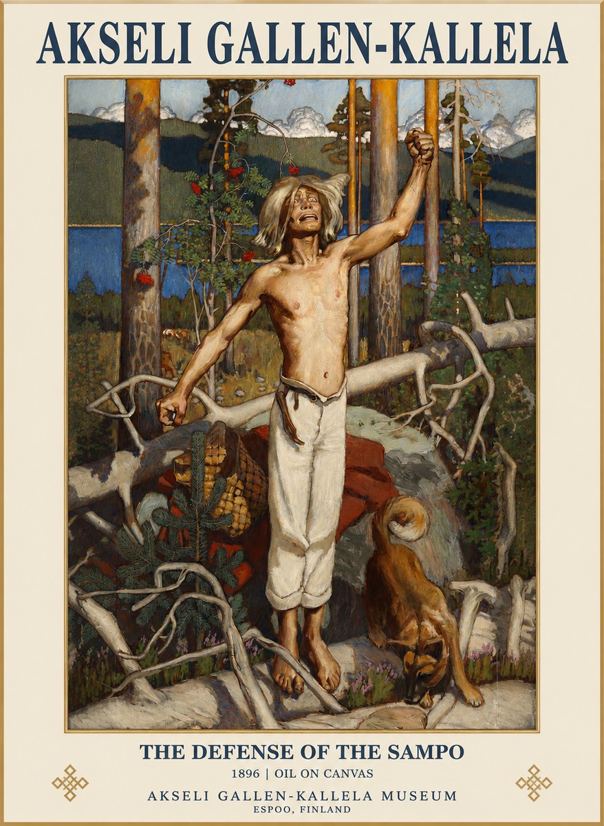 Akseli Gallen-Kallela The Defense of the Sampo No1 - Plakat