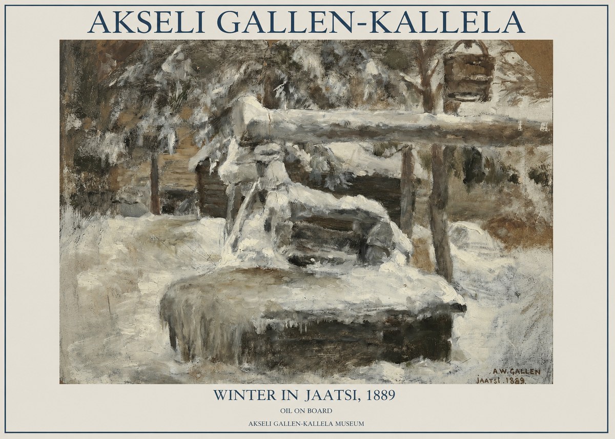 Akseli Gallen-Kallela Winter in Jaatsi, 1889 No1 - Plakat