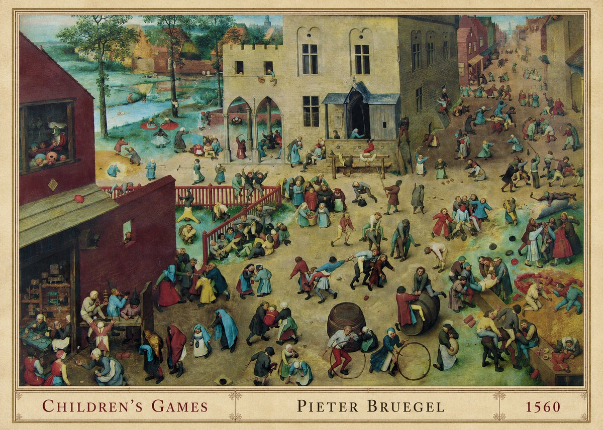 Pieter Bruegel Children's Games III No1 - Plakat