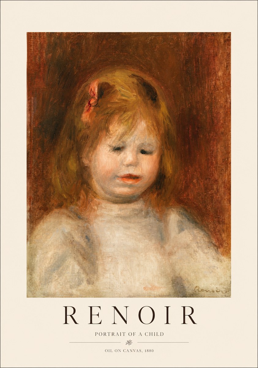 Renoir Portrait of a Child I No1 - Plakat