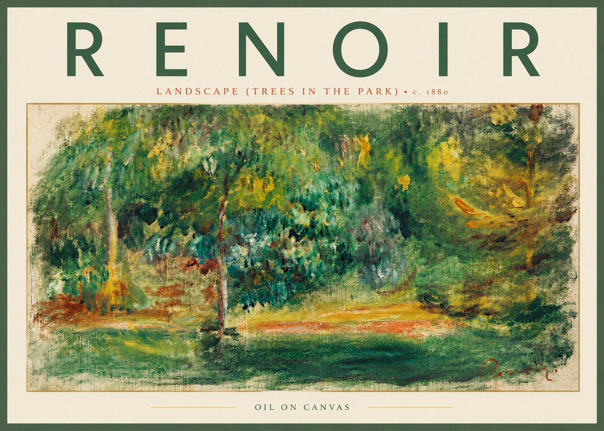 Renoir Landscape (Trees in the Park) No5 - Plakat