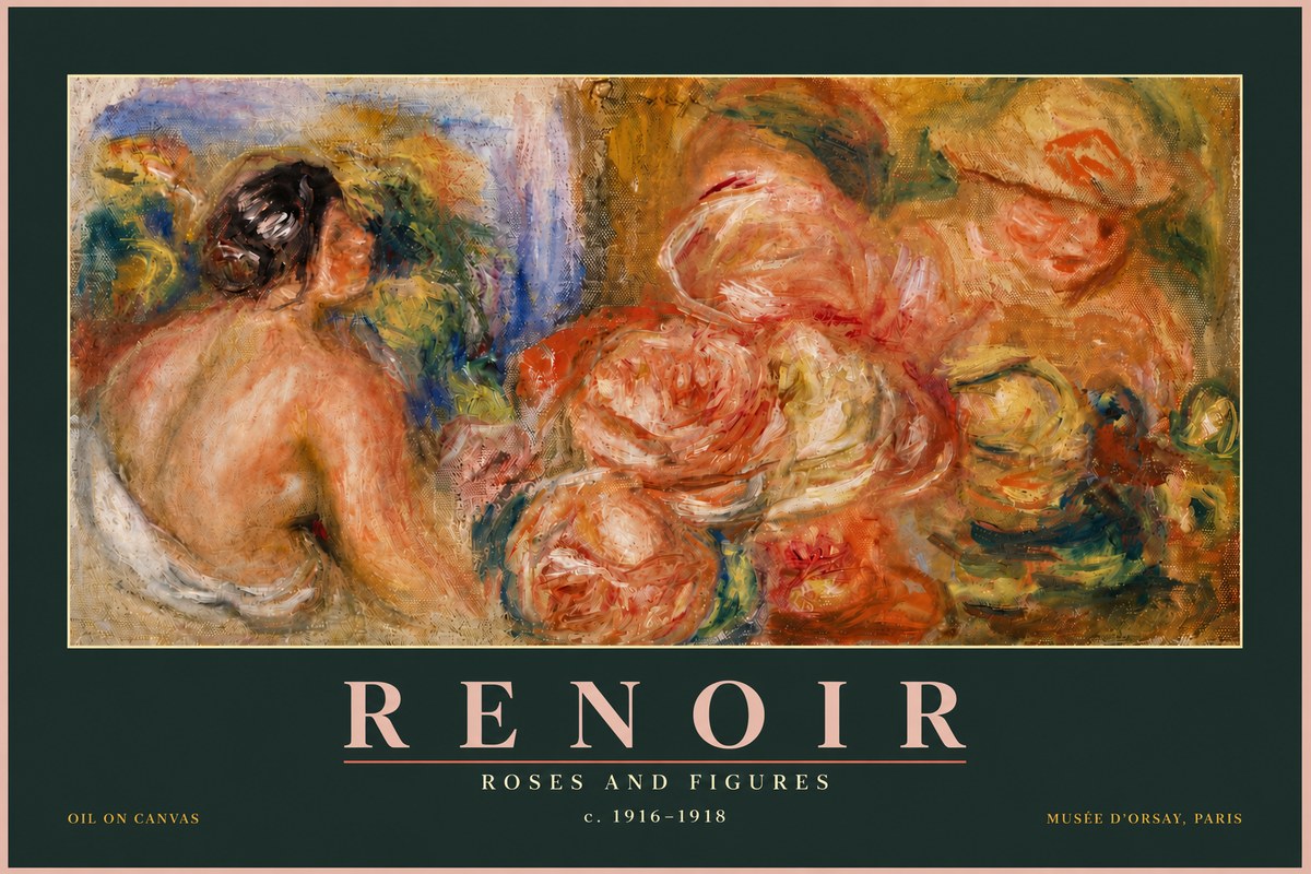 Renoir Roses and Figures No5 - Plakat