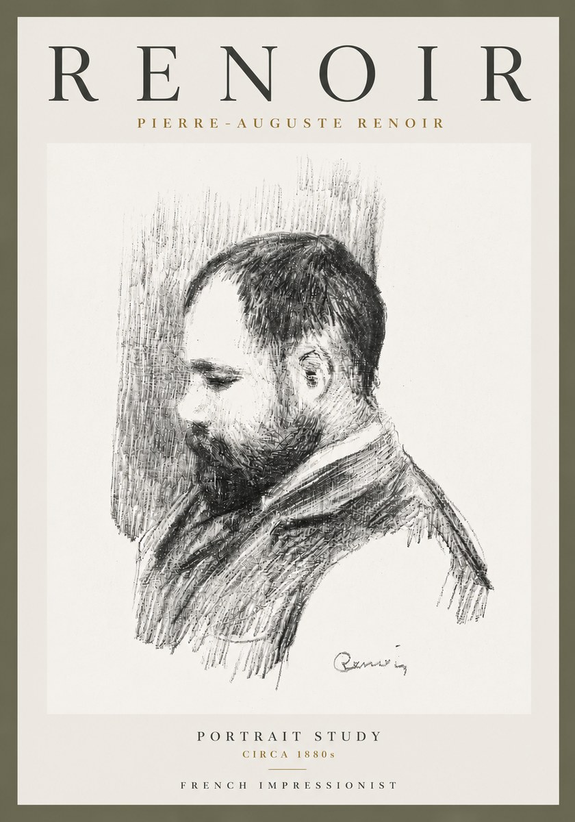 Renoir Portrait Study I No5 - Plakat