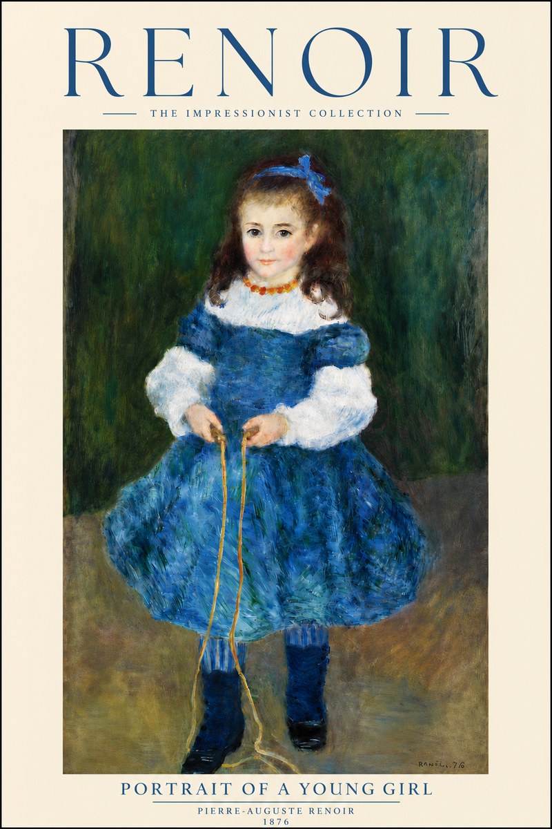 Renoir Portrait of a Young Girl III No3 - Plakat