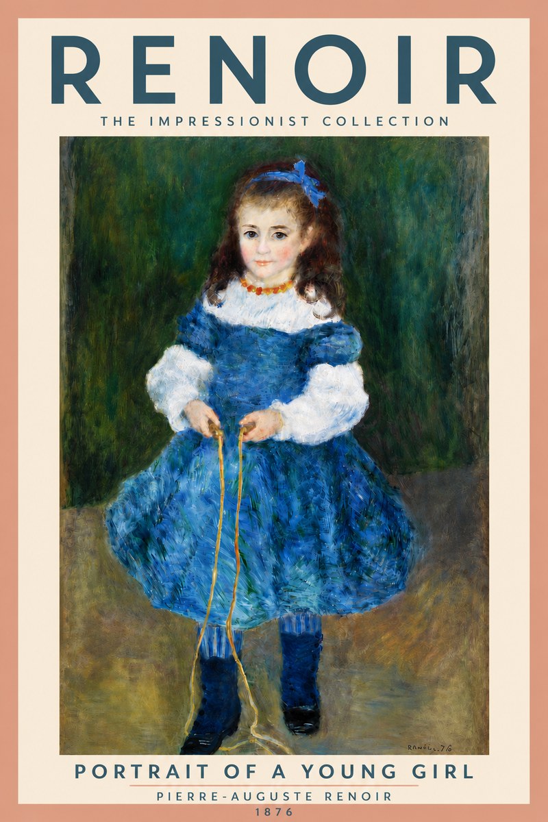 Renoir Portrait of a Young Girl III No4 - Plakat