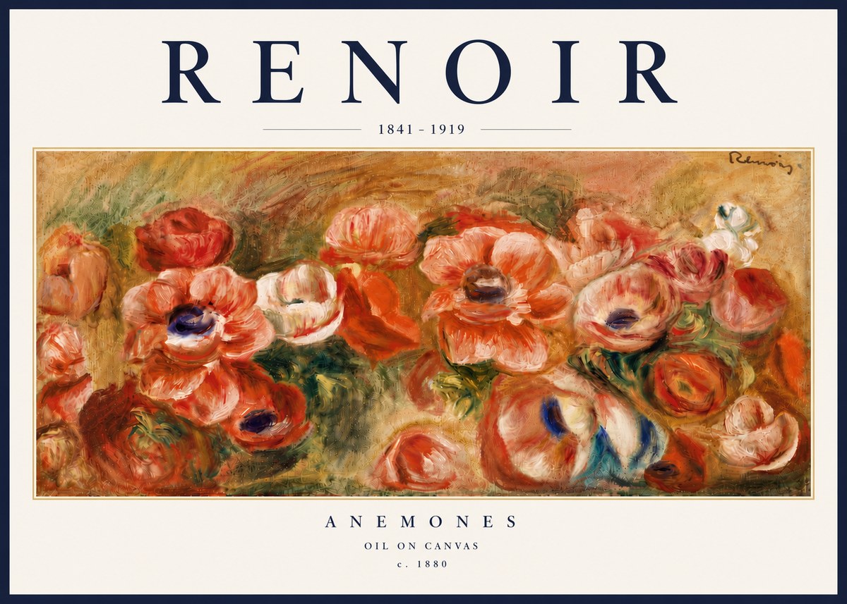 Renoir Anemones No6 - Plakat
